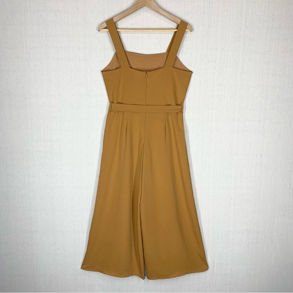 Everly~Women’s Sleeveless Jumpsuit~Cropped‎ Wide Leg~Golden Yellow~Sz S - Picture 6 of 11